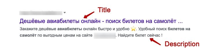 Пример сниппета с title и description в поисковой выдаче